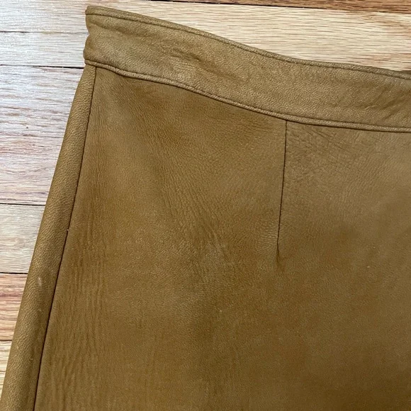 Vintage Tan Leather Skirt - Picture 5 of 13